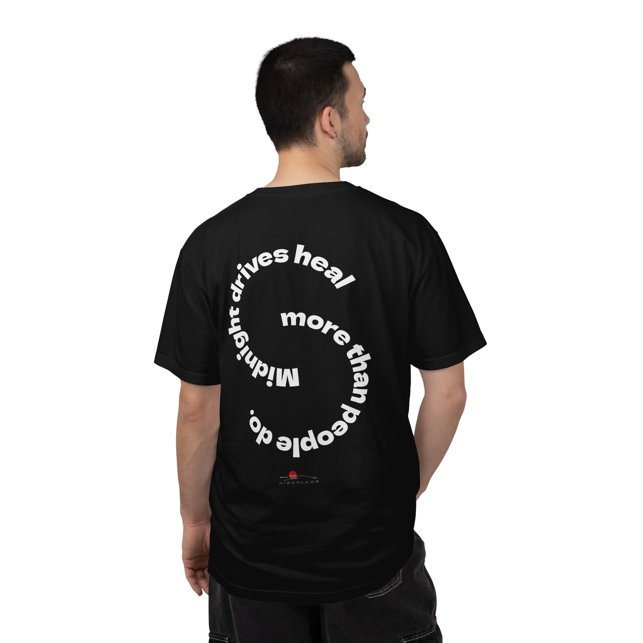 Midnight Drive T-shirt | Retro Night Scenery, Moonlight Road